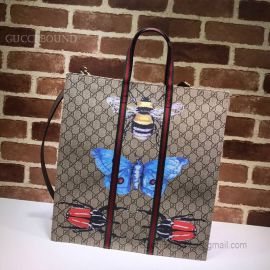 Gucci GG Supreme Tote Bag Brown 493610