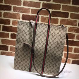 Gucci GG Supreme Tote Bag Brown 493610