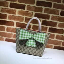 Gucci Children's GG Supreme Tote Green 501804