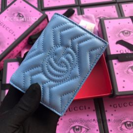 Gucci GG Marmont Blue Card Case 466492