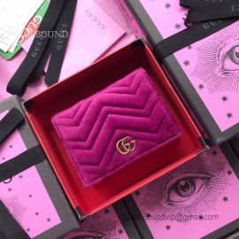 Gucci GG Marmont Velvet Card Case Purple 466492