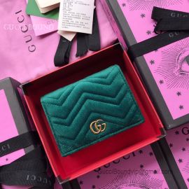Gucci GG Marmont Velvet Card Case Green 466492