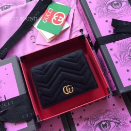 Gucci GG Marmont Velvet Card Case Black 466492