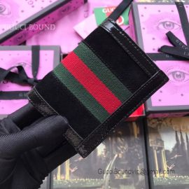 Gucci Ophidia Suede Card Case Black 523155
