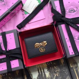 Gucci Leather Card Case With Bow Black 524289