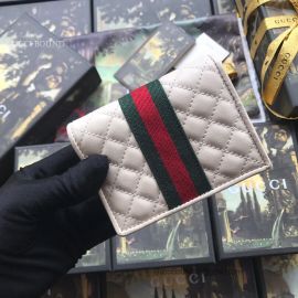 Gucci Leather Card Case With Double G White 536453