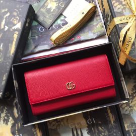Gucci Leather Continental Wallet Red 456116