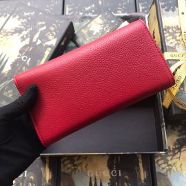 Gucci Leather Continental Wallet Red 456116