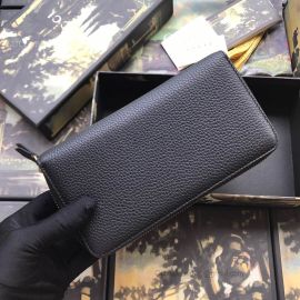 Gucci Leather Zip Around Wallet With Bow Black 524291
