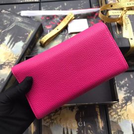 Gucci GG Marmont Leather Chain Wallet Pink 546585