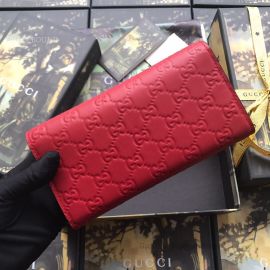 Gucci Signature Continental Wallet With Cat Red 548055
