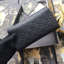 Gucci Signature Continental Wallet With Cat Black 548055