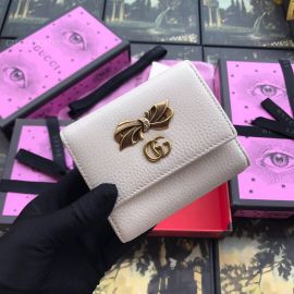 Gucci Leather Wallet With Bow White 524294