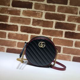 Gucci GG Marmont mini round shoulder bag 550154 212685