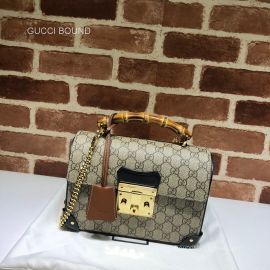 Gucci Padlock GG small bamboo shoulder bag 603221 213120