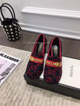 Gucci GG Supreme Mid Heel Loafer with Chain 85MM 2191025