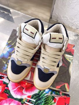 Gucci Screener High Top Suede Sneakers 2191035
