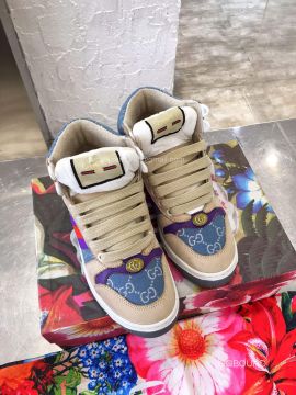 Gucci Screener High Top Suede Sneakers 2191038