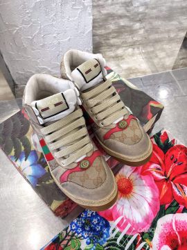 Gucci Screener High Top Suede Sneakers 2191040