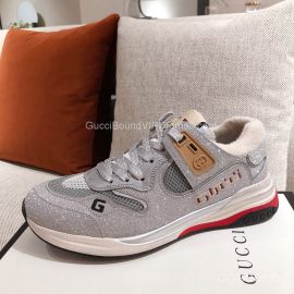 Gucci Ultrapace Unisex Sneaker in Silver Glitter Calfskin 2191092