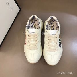 Gucci White Leather Rhyton Glitter Sneakers 2191143