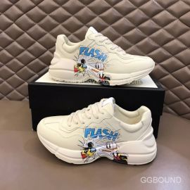 Gucci White Leather Rhyton Disney Donald Duck Sneakers 2191145