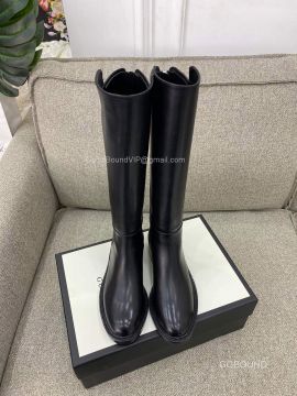 Gucci GG Signature Calf Leather Knee High Boot Black 40MM 2191149