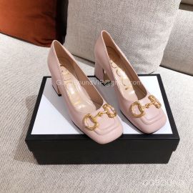 Gucci Classic Mid Heel Pump with Horsebit Pink Leather 2191159