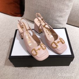 Gucci Classic Mid Heel Slingback with Horsebit Pink Leather 2191161