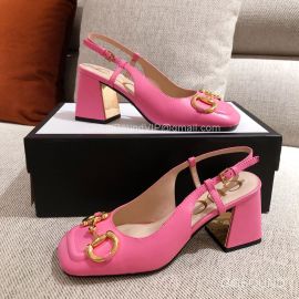 Gucci Classic Mid Heel Slingback with Horsebit Rose Leather 2191162