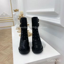 Gucci Black Matelasse Leather Ankle Boot with Interlocking G 2191168