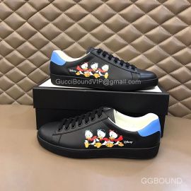 Gucci x Disney Donald Duck Leather Ace Sneakers Black 2191178
