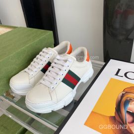 Gucci Web Stripe Nathane Hybrid Shoe Boot Sneaker in White Calfskin Leather 2191200