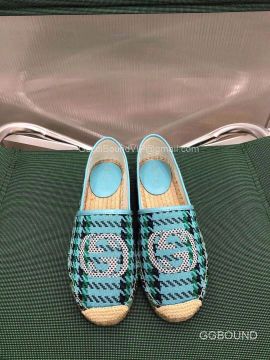 Gucci Interlocking G Canvas Espadrille Flat 2191205