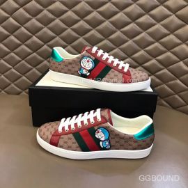 Gucci Ace Sneakers with Web and Doraemon in GG Calfskin 2191214