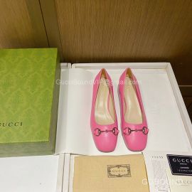 Gucci Classic Horsebit Ballet Flats in Pink Calfskin 2191232