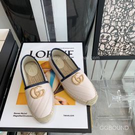 Gucci Calfskin Matelasse GG Marmont Espadrilles Flats in Pink 2191237