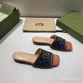 Gucci GG Canvas Slides Sandal Blue 2191267