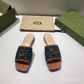 Gucci GG Canvas Slides Sandal Blue 2191267