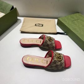 Gucci GG Canvas Slides Sandal Red 2191269