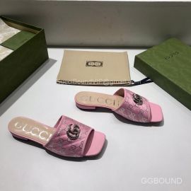 Gucci GG Canvas Slides Sandal Pink 2191271