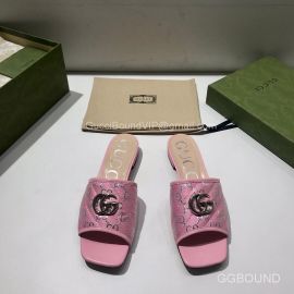 Gucci GG Canvas Slides Sandal Pink 2191271