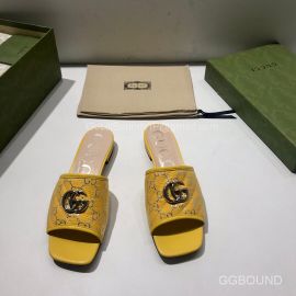 Gucci GG Canvas Slides Sandal Yellow 2191272