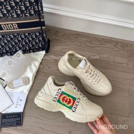 Gucci Rhyton Leather Sneaker with Gucci Logo Print 2191303