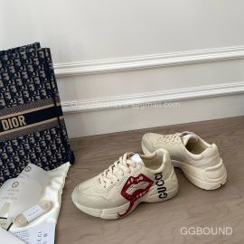 Gucci Rhyton Leather Sneaker with Mouth Print 2191304
