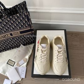 Gucci Rhyton Leather Sneaker with Gucci Strawberry Print 2191308