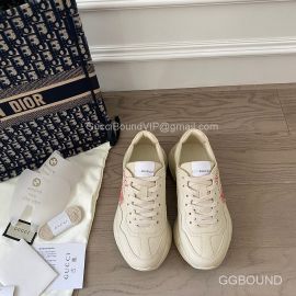 Gucci Rhyton Leather Sneaker with Gucci Logo Print 2191311