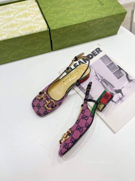 Gucci Purple GG Multicolor Slingback Pump 25MM 2281032