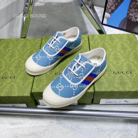 Gucci GG Canvas Web Lace Up Sneakers in Blue 2281076