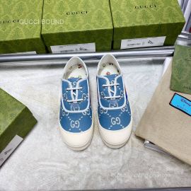 Gucci GG Canvas Web Lace Up Sneakers in Blue 2281076